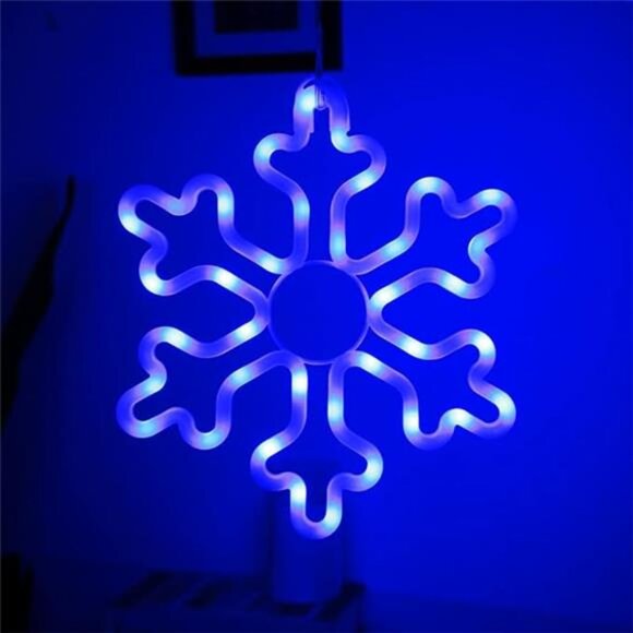 Christmas Decorations Outdoor Lights,4pcs LED Snowflake Lights,11.4”Snowflake - Picture 7 of 7